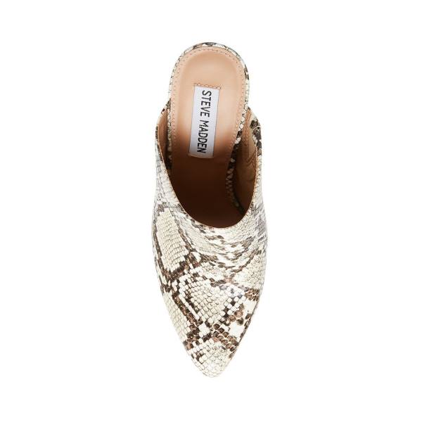 Salto Alto Steve Madden Ditty Snake Heel Feminino Pretas Branco Serpentine | SM-061DZ