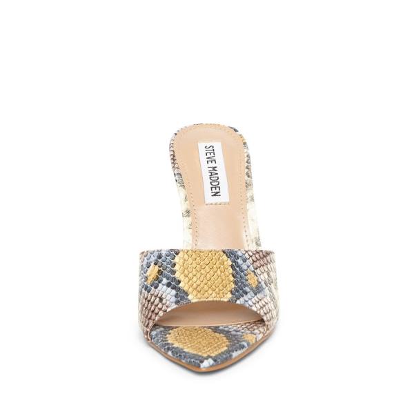 Salto Alto Steve Madden Feisty Snake Heel Feminino Serpentine | SM-867ZE