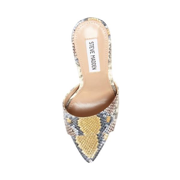 Salto Alto Steve Madden Feisty Snake Heel Feminino Serpentine | SM-867ZE