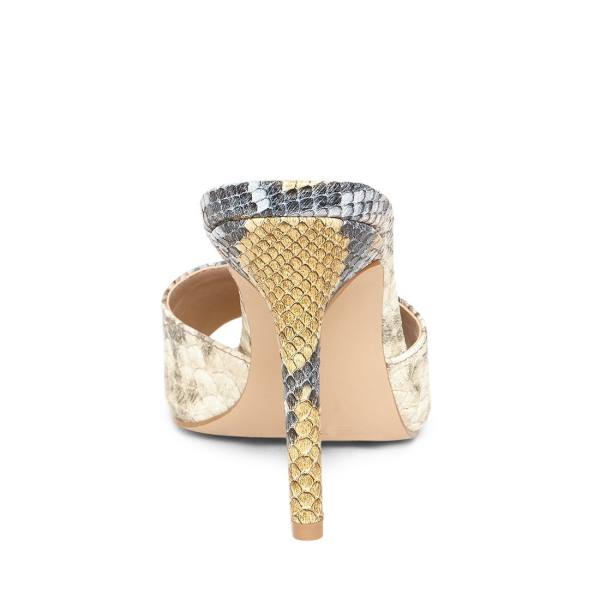 Salto Alto Steve Madden Feisty Snake Heel Feminino Serpentine | SM-867ZE