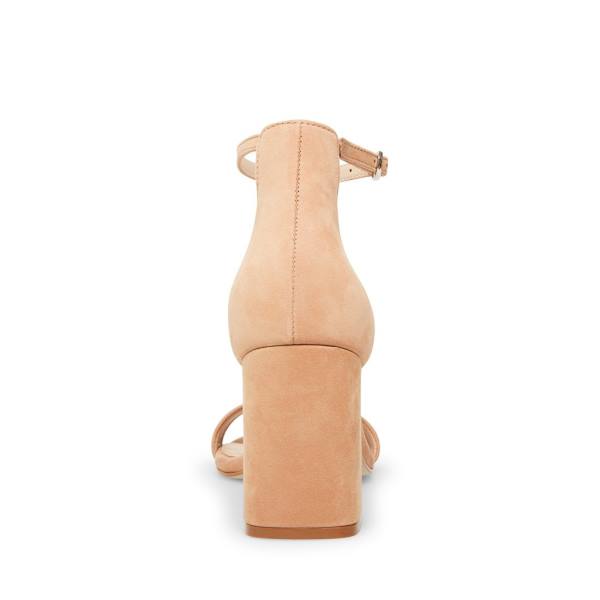 Salto Alto Steve Madden Gracelynn Camel Nubuck Heel Feminino Marrom | SM-069VU