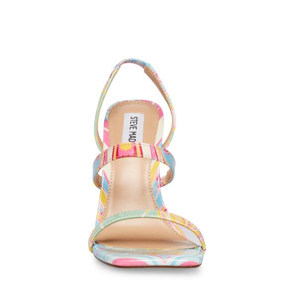 Salto Alto Steve Madden Grade Baby Heel Feminino Azuis Multicoloridas | SM-635KJ