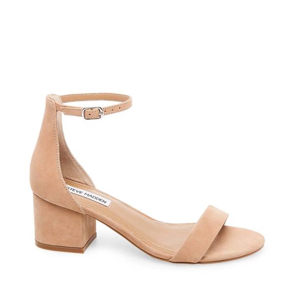 Salto Alto Steve Madden Ireneew Tan Nubuck Heel Feminino Marrom | SM-273BA