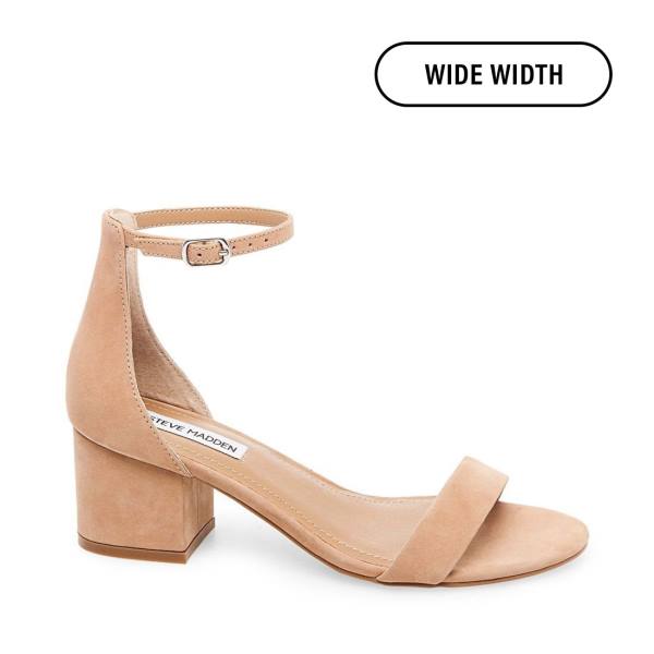 Salto Alto Steve Madden Ireneew Tan Nubuck Heel Feminino Marrom | SM-273BA