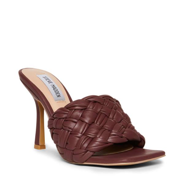 Salto Alto Steve Madden Jarina Burgundy Heel Feminino Bordeaux | SM-538XF