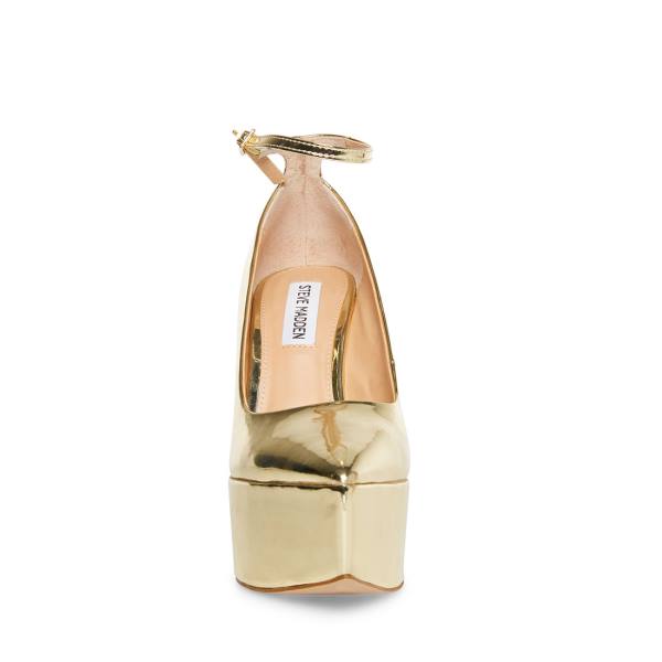 Salto Alto Steve Madden Ladonna Heel Feminino Douradas | SM-271GL