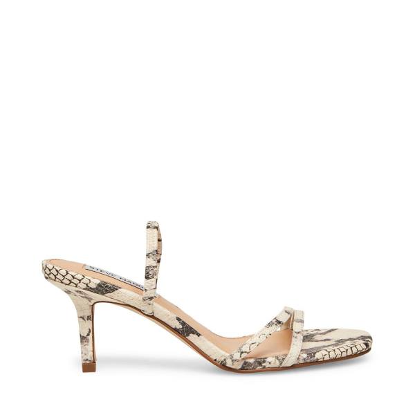 Salto Alto Steve Madden Loft Snake Heel Feminino Bege Serpentine | SM-981ZJ