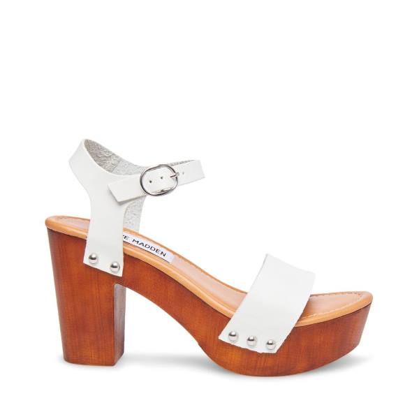 Salto Alto Steve Madden Luna Heel Feminino Branco | SM-687ZV