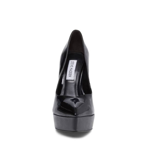 Salto Alto Steve Madden Luxury Envernizados Heel Feminino Pretas | SM-265PA