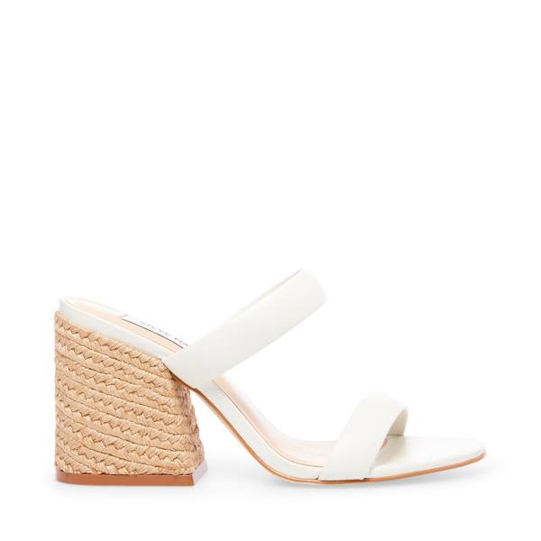 Salto Alto Steve Madden Marcella Couro Heel Feminino Branco | SM-815EY