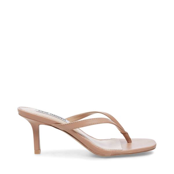 Salto Alto Steve Madden Melrose Tan Couro Heel Feminino Marrom | SM-207XO