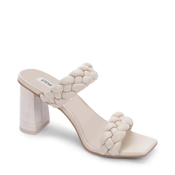 Salto Alto Steve Madden Paxton Ivory Heel Feminino Branco | SM-503KY