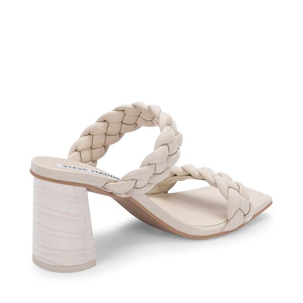 Salto Alto Steve Madden Paxton Ivory Heel Feminino Branco | SM-503KY