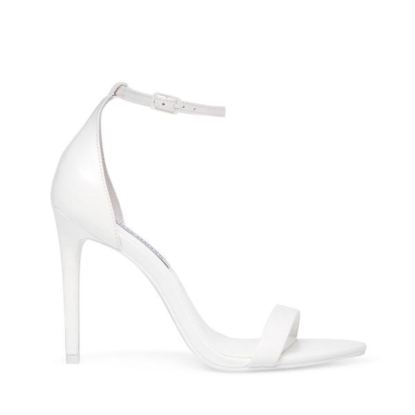 Salto Alto Steve Madden Sane Couro Heel Feminino Branco | SM-150MO