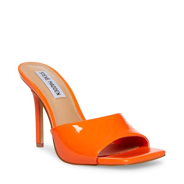 Salto Alto Steve Madden Signal Envernizados Heel Feminino Laranja | SM-319FW