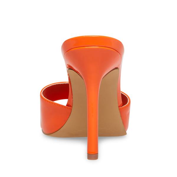 Salto Alto Steve Madden Signal Envernizados Heel Feminino Laranja | SM-319FW