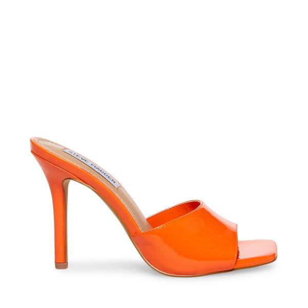 Salto Alto Steve Madden Signal Envernizados Heel Feminino Laranja | SM-319FW