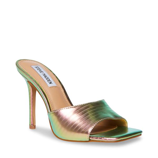 Salto Alto Steve Madden Signal Metallic Heel Feminino Metal Multicoloridas | SM-710WB