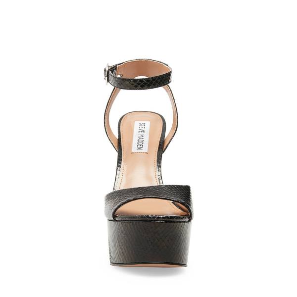 Salto Alto Steve Madden Skyla Snake Heel Feminino Pretas Serpentine | SM-894GB