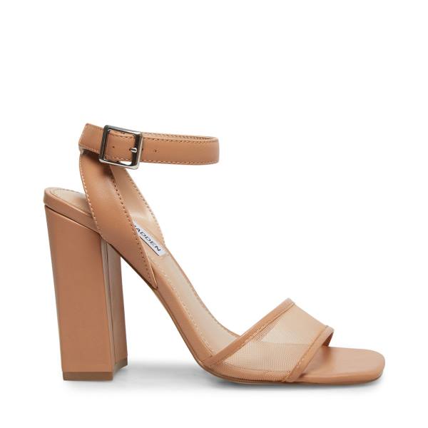 Salto Alto Steve Madden Strategy Blush Couro Heel Feminino Rosa | SM-481OP