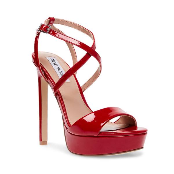 Salto Alto Steve Madden Stunning Envernizados Heel Feminino Vermelhas | SM-372NP