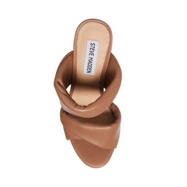 Salto Alto Steve Madden Trisha Mocha Heel Feminino Bege | SM-689ZW