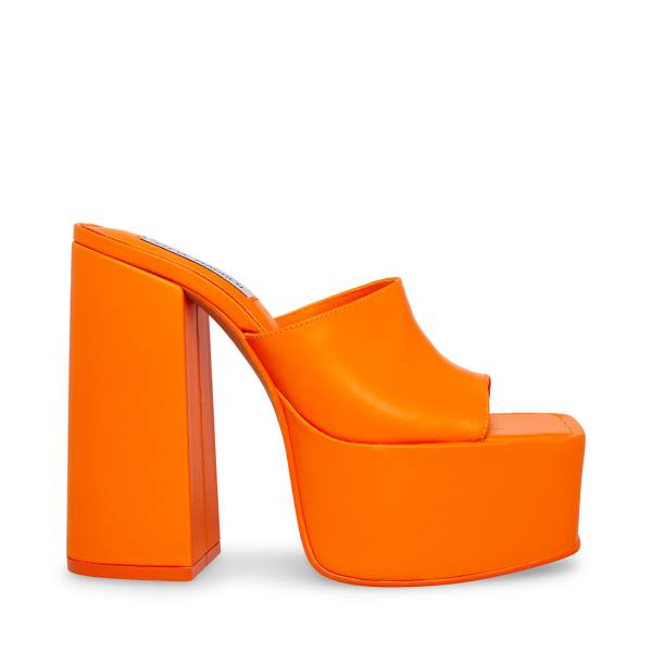 Salto Alto Steve Madden Trixie Couro Heel Feminino Laranja | SM-461XE