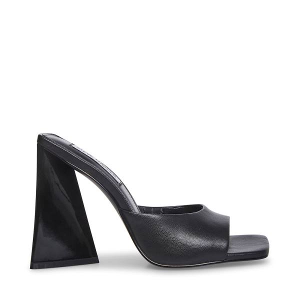 Salto Alto Steve Madden Twists Couro Heel Feminino Pretas | SM-068MN