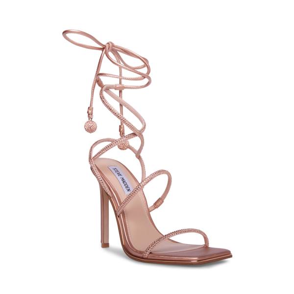 Salto Alto Steve Madden Unveil Heel Feminino Rosa Douradas | SM-482AW