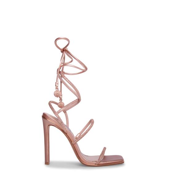 Salto Alto Steve Madden Unveil Heel Feminino Rosa Douradas | SM-482AW