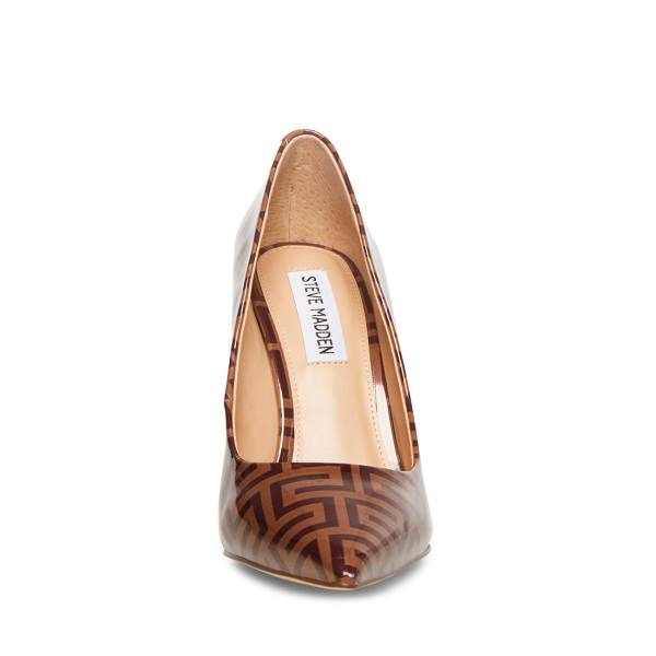 Salto Alto Steve Madden Vala Camel Heel Feminino Marrom | SM-714QV