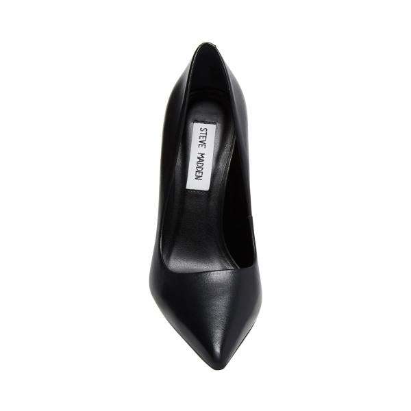 Salto Alto Steve Madden Vala Couro Heel Feminino Pretas | SM-980IS