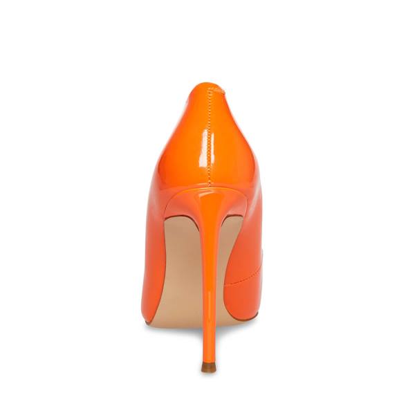 Salto Alto Steve Madden Vala Envernizados Heel Feminino Laranja | SM-179YN