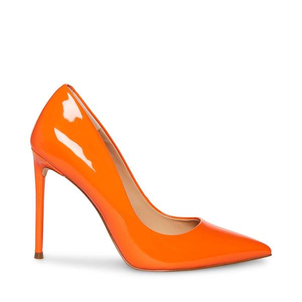 Salto Alto Steve Madden Vala Envernizados Heel Feminino Laranja | SM-179YN