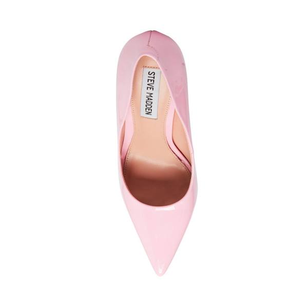 Salto Alto Steve Madden Vala Envernizados Heel Feminino Rosa | SM-469GX