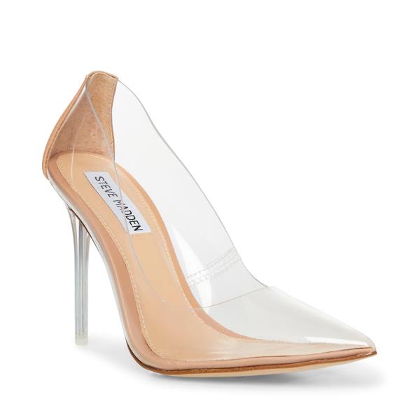 Salto Alto Steve Madden Vala Heel Feminino Clear | SM-106UX