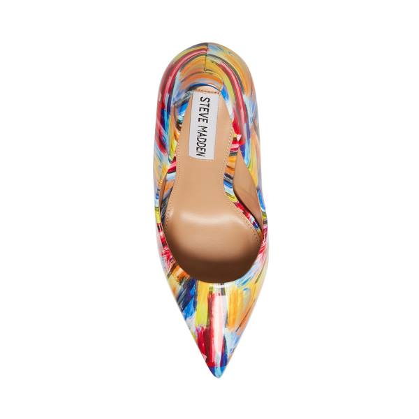 Salto Alto Steve Madden Vala Heel Feminino Amarelas Multicoloridas | SM-475PK