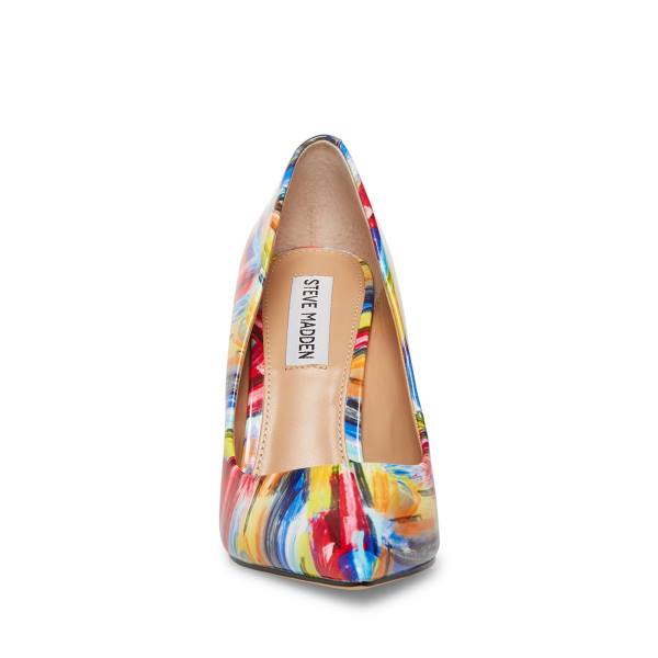 Salto Alto Steve Madden Vala Heel Feminino Amarelas Multicoloridas | SM-475PK