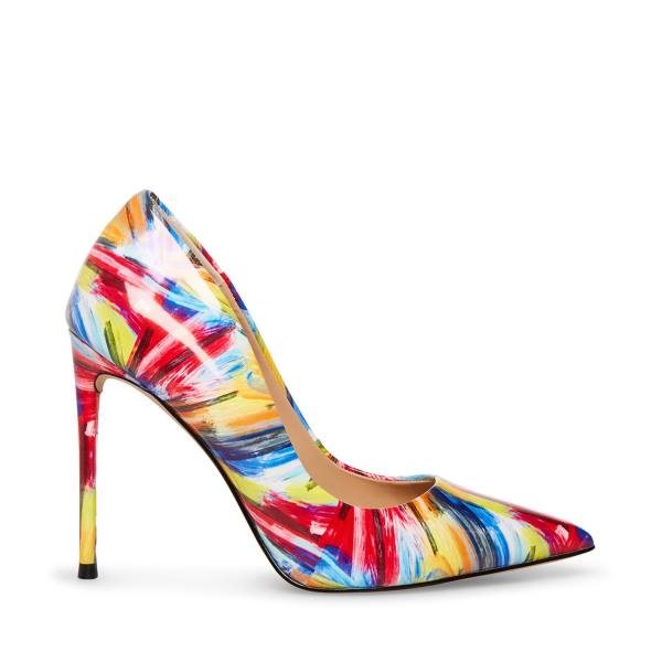 Salto Alto Steve Madden Vala Heel Feminino Amarelas Multicoloridas | SM-475PK