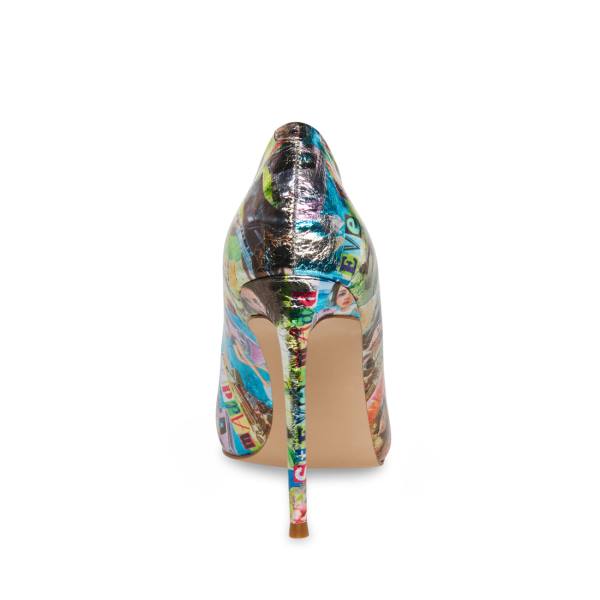 Salto Alto Steve Madden Vala Heel Feminino Prateadas Multicoloridas | SM-564ZE