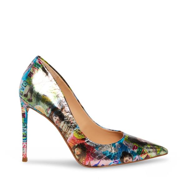 Salto Alto Steve Madden Vala Heel Feminino Prateadas Multicoloridas | SM-564ZE