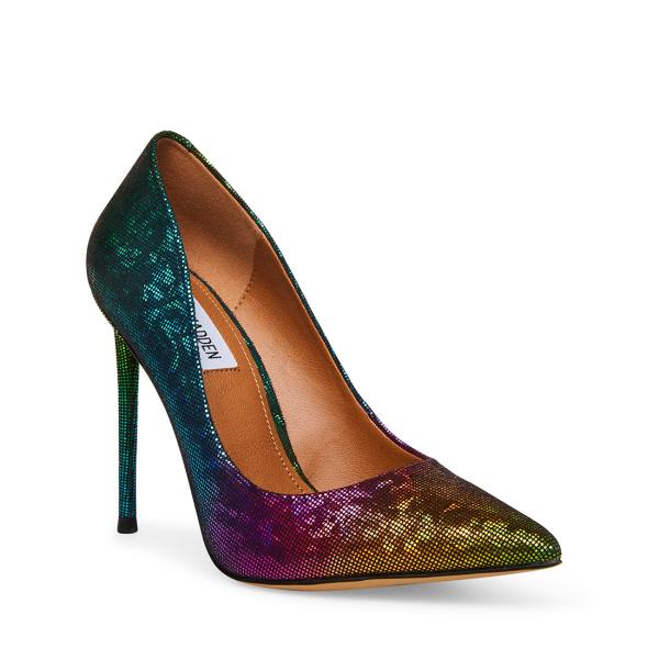 Salto Alto Steve Madden Vala Metallic Heel Feminino Metal Multicoloridas | SM-219MQ