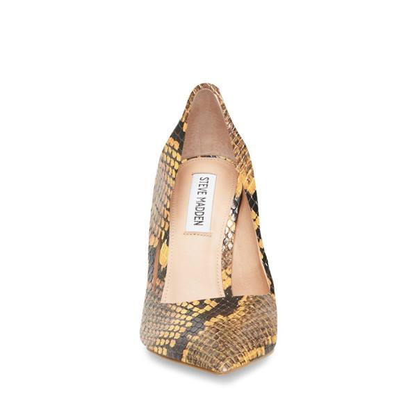 Salto Alto Steve Madden Vala Snake Heel Feminino Amarelas Serpentine | SM-951ZG