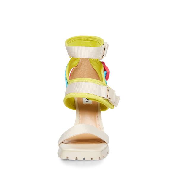 Salto Alto Steve Madden Vibing Natural Heel Feminino Bege Multicoloridas | SM-819UN