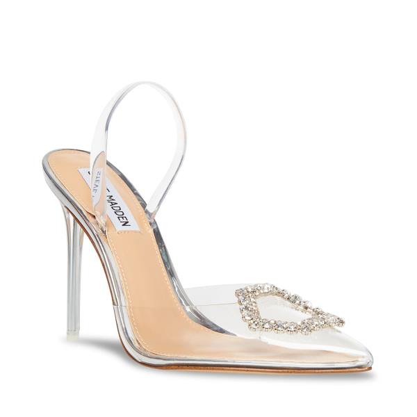 Salto Alto Steve Madden Vionnet Heel Feminino Clear | SM-382MI