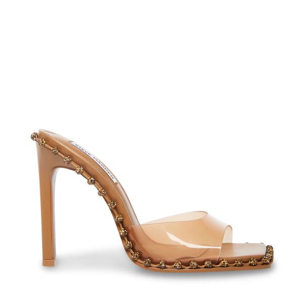 Salto Alto Steve Madden Zabrina Tan Heel Feminino Marrom | SM-394XM