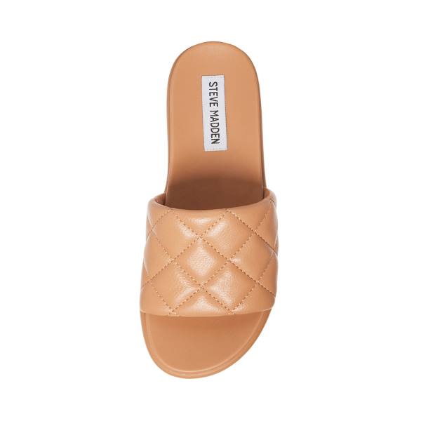 Sandalias Steve Madden Abell Tan Feminino Marrom | SM-506HY