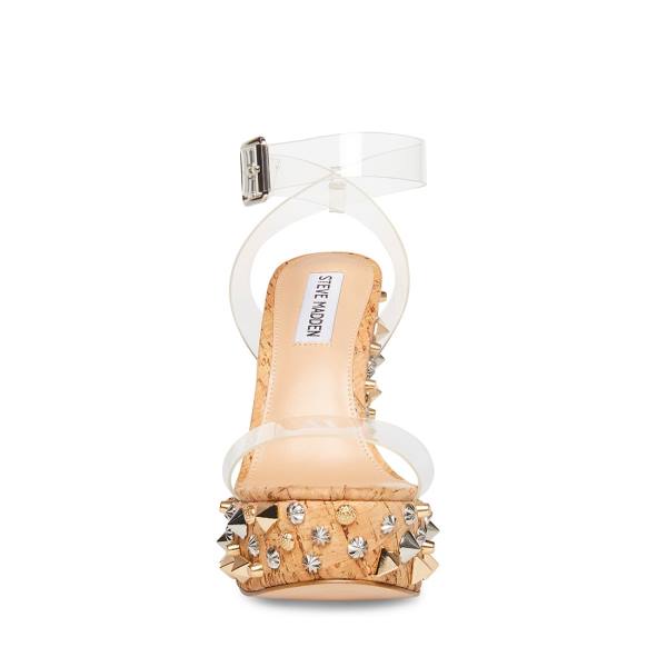 Sandalias Steve Madden Alika Feminino Clear | SM-279FO