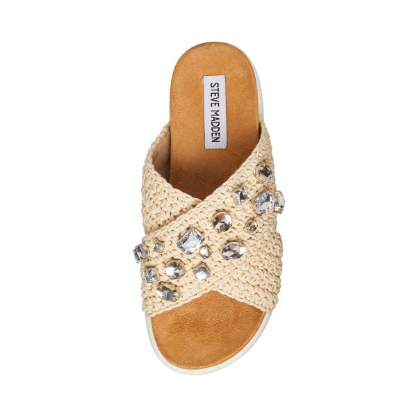 Sandalias Steve Madden Amandy Natural Feminino Bege Multicoloridas | SM-529ED