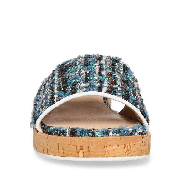 Sandalias Steve Madden Aria Teal Feminino Turquesa Multicoloridas | SM-412AJ